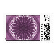 Violet Petals Abstract Postage