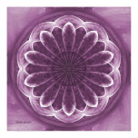 Violet Petals Abstract Print posters