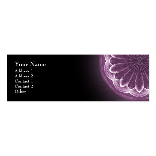 Violet Petals Mandala - Profile Business Card (front side)
