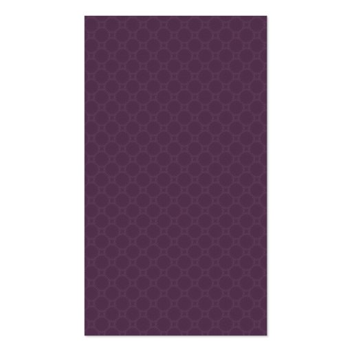 Violet Petals Mandala - Vertical Business Card (back side)
