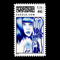 Violet stamps