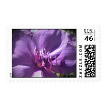 Violet Purple Floral Wedding Invitation Postage postage