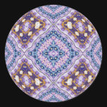 Violet Quilt Round Stickers