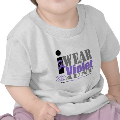 Violet Ribbon Aunt - Hodgkin's Lymphoma Tee Shirts