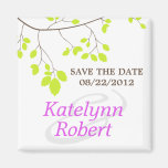 Violet Romance Save the Date Wedding Magnet