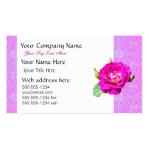 Violet Rose Damask business cards