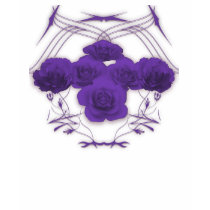 Violet Roses With Tribal Pattern - Pink Shirt