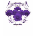 Violet Roses With Tribal Pattern - Pink Shirt
