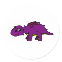 Violet Round Sticker