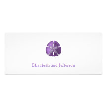 Violet Sand Dollar Modern Wedding Invitation