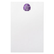 Violet Sand Dollar Stationery