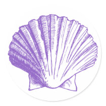 Violet Sea Shell Sticker
