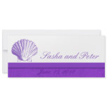 Violet Shell Beach Wedding Invitations