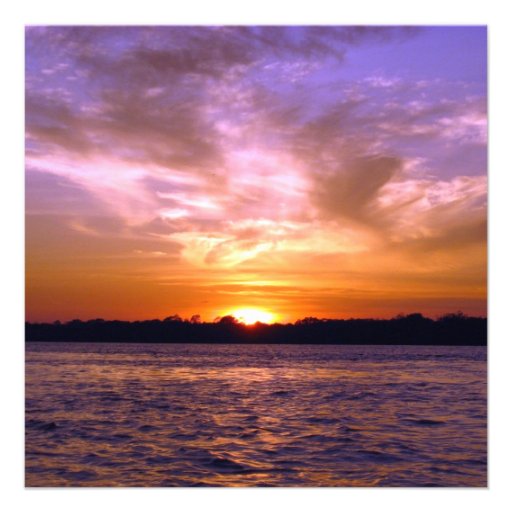 Violet Sunset Beach Party Invitation