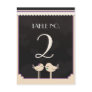 Violet Teal Love Birds Table Number Card Postcard