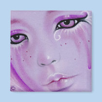 Violet Tears Sad Girl Magnet magnets