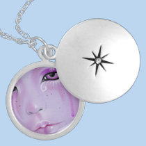 Violet Tears Sad Girl Necklace necklaces