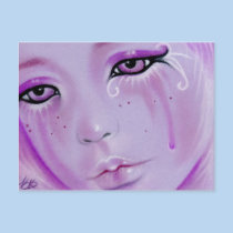 Violet Tears Sad Girl Postcard postcards