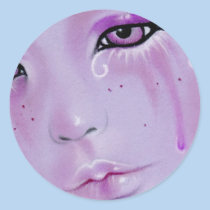 Violet Tears Sad Girl Sticker stickers