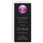 Violet Treble Clef Button Invitations