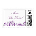 violet-white-ornament, SaveThe Date! stamp