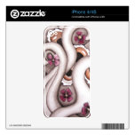 Violets Abstract Floral iPhone 4/4S Skin Decals For iPhone 4