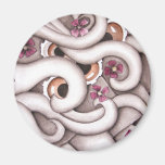 Violets Abstract Magnet