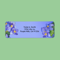 Violets Address Label labels
