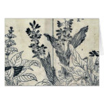 Violets and arrow arum by Tachibana,Yasukuni Greeting Card