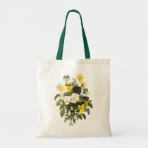 Violets and Pansy Flowers Botanical Art bags