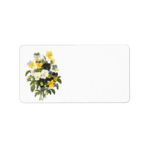 Violets and Pansy Flowers Botanical Labels labels