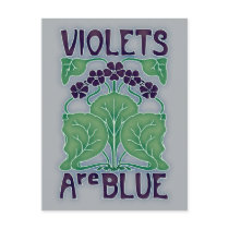 Violets Are Blue postcards