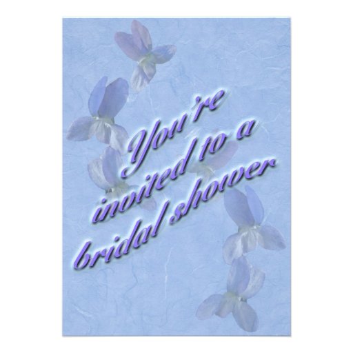 Violets Bridal Shower Invitation
