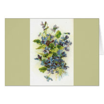 violets greeting cards