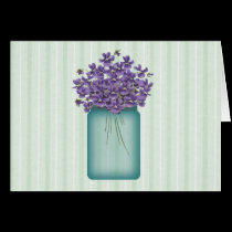 Violets Large Font Easter Card cards