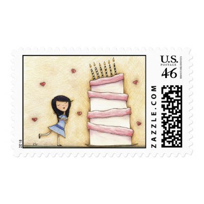 Violet's Wish postage by gREEDings