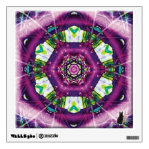 “Violette” Kaleidoscope “PixPane(TM)” Wall Decal