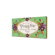 Violette Soap LabelParis, France Stretched Canvas Prints