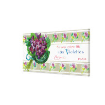 Violettes Soap LabelParis, France Gallery Wrapped Canvas