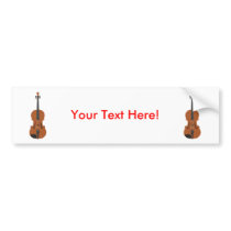 Violin: 3D Model: Bumper Sticker
