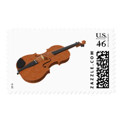 Violin: 3D Model: postage