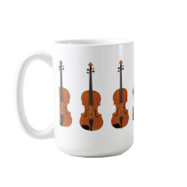 Violin 3D Model: Traditional Wood Finish Mugs