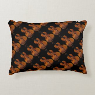 Violin Abstract Accent Pillow