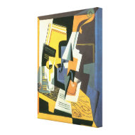 Violin and Glass by Juan Gris wrappedcanvas