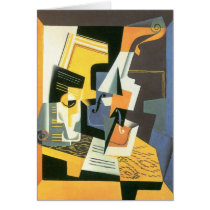 Violin and Glass by Juan Gris, Vintage Cubism Cards