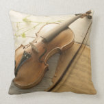 Violin and Sheet Music Throw Pillows