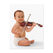 Violin Baby Postcard