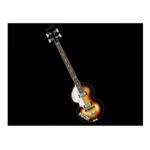 Violin Bass Guitar Post Cards