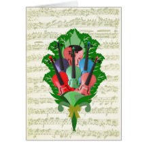 Violin Bouquet Card