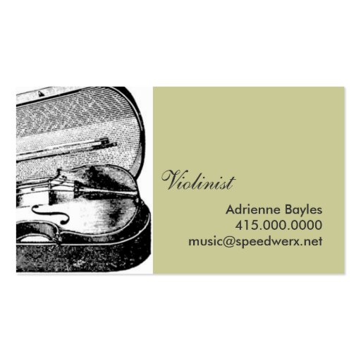 Violin Business Card (back side)